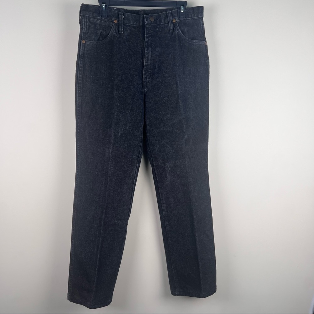 Wrangler Black Denim Slim Fit Black Tag Men’s Jeans 34x36